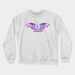 Spooky vibes, pastel goth bat design Crewneck Sweatshirt